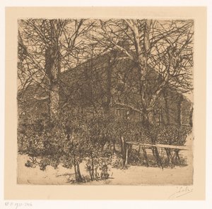 Árboles frente a la granja de Johannes Löhr