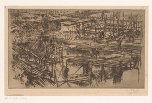 Foso de construcción con andamios de Johannes Löhr