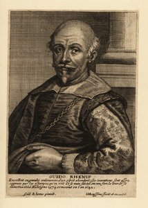 Retrato de Guido Reni, pintor italiano de la escuela boloñesa del período barroco de Johannes Meyssens