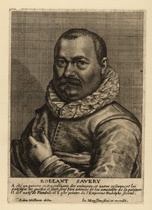 Retrato de Roelant Savery, pintor flamenco de la Edad de Oro holandesa de Johannes Meyssens