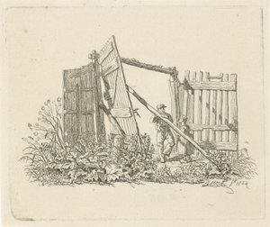Dos figuras en una puerta abierta