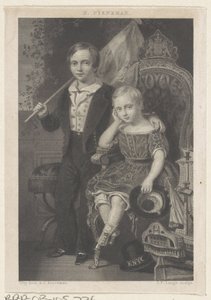 Retrato de Guillermo, príncipe de los Países Bajos, y Mauricio, príncipe de los Países Bajos de Johannes Philippus Lange