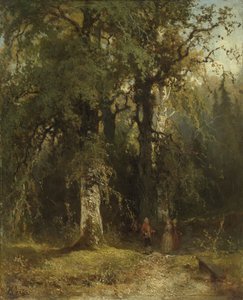 Vista en el bosque de Johannes Warnardus Bilders
