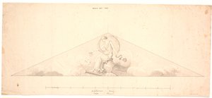 Aurora. Boceto para relieve frontal en el palacio de Harsdorff, Plaza del Rey de Johannes Wiedewelt