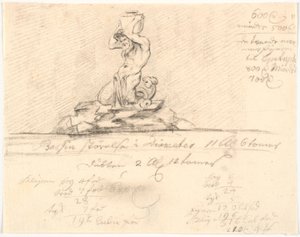 Boceto para fuente con tritón
