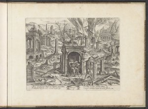 De los 80 años a la muerte, la ruina
5. Ruyne (título en el objeto)
Seis edades del hombre / seis órdenes de construcción (título de la serie)
Theatrum Vitæ Humanæ (título de la serie) de Johannes Wierix