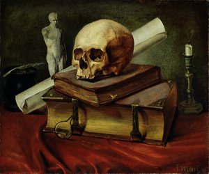 Vanitas, naturaleza muerta, 1842 de Johannes Wimmel
