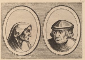 "Aerdighe Kniertje" y "Onbekommerde Klaes" de Johannes and Lucas van Doetechum after Pieter Bruegel the Elder