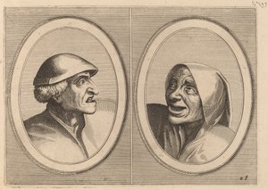 "Dief-achtighe Tijs" y "Nies Spoel-de-Nap" de Johannes and Lucas van Doetechum after Pieter Bruegel the Elder