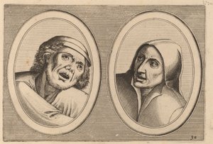 "Harme Snap-op" y "Keursje-sonder-naed" de Johannes and Lucas van Doetechum after Pieter Bruegel the Elder