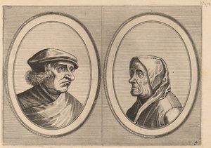 "Joris Ysegrim" y "Quastighe Jopje" de Johannes and Lucas van Doetechum after Pieter Bruegel the Elder