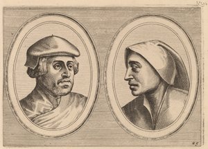 "Oprechte Lammert" y "Deughdighe Geertruyd" de Johannes and Lucas van Doetechum after Pieter Bruegel the Elder
