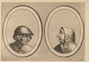 "Schonckje Wel-bedrocht" y "Pronckje Heel-volmaeckt" de Johannes and Lucas van Doetechum after Pieter Bruegel the Elder
