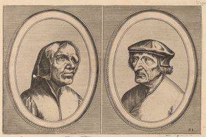 "Trijn Bulle-bacx" y "Voorsichtighe Oenne" de Johannes and Lucas van Doetechum after Pieter Bruegel the Elder