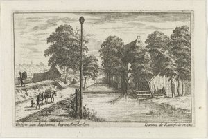 Vista de Jaap Hannes Gesigie aan Iaphanes buyten Amsterdam (título sobre el objeto) de Johannes de Ram