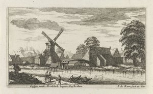 Vista del Morebleek en las afueras de Ámsterdam Gesigie aan de Morebleek en las afueras de Amsterdam (título sobre el objeto)