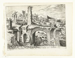 Vista del Coliseo Ruinas romanas, 1561 (título de la serie)