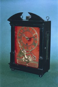 Reloj de péndulo impulsado por peso, posiblemente diseñado por Christian Huygens, c.1675