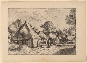 Un corral con pozo de Johannes van Doetechum, the Elder and Lucas
