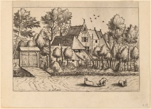 Casa de Campo con un Foso de Johannes van Doetechum, the Elder and Lucas