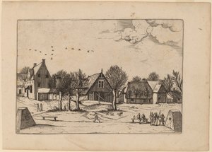 Aldea rural de Johannes van Doetechum, the Elder and Lucas