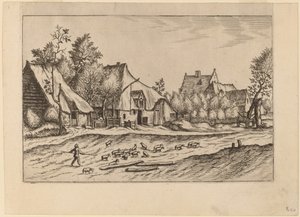 Granjas en un Pueblo de Johannes van Doetechum, the Elder and Lucas