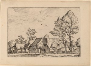 Gran granja con pozo de Johannes van Doetechum, the Elder and Lucas