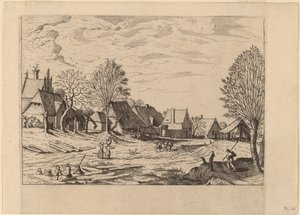 Calle del pueblo de Johannes van Doetechum, the Elder and Lucas