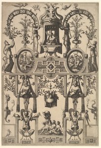 Grotesco moderno con obra de correa, 1557 de Johannes van Doetecum I