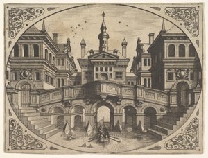 Placa de Scenographiae..., 1560 de Johannes van Doetecum I