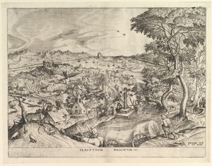 El Carro Belga Plaustrum Belgicum de Los Grandes Paisajes de Johannes van Doetecum I