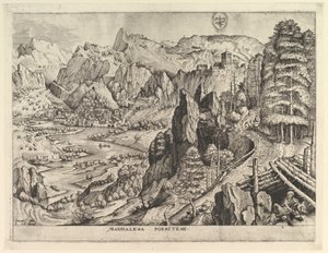 La Magdalena penitente, de Los Grandes Paisajes, ca. 1555-56 de Johannes van Doetecum I