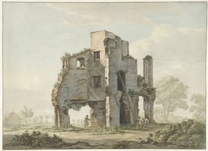Demolición de las ruinas de la Abadía de Rijnsburg de Johannes van Lexmond