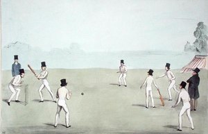 Diversión de vacaciones, No. 3 (Cricket - Una larga entrada) (HB Sketches No. 653) publicado el 3 de octubre de 1840 de John  Doyle