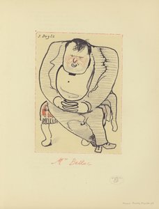 Caricatura de Hilaire Belloc, escritor e historiador anglo-francés