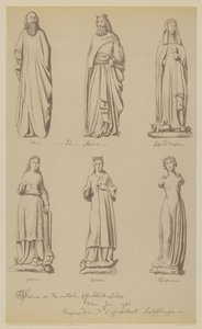 Estatuas en el exterior del Guildhall, Ciudad de Londres de John (after) Carter