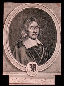 Retrato de Christopher Simpson (c.1605-69) de John (after) Carwarden
