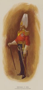 Caballero en armas (litografía a color)