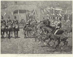 El torneo militar en el Royal Agricultural Hall (grabado) de John (after) Charlton