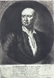 James Figg, primer campeón inglés de boxeo a puño limpio, murió en 1734 (grabado) de John (after) Ellys