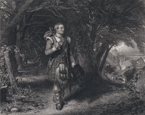 Ilustración para El Regreso del Soldado de Robert Burns de John (after) Faed