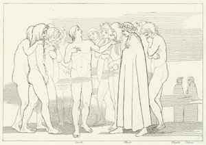 La Canción de Casella, Purgatorio, Canto 2 de John (after) Flaxman