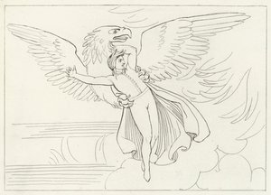 El Sueño de Dante, Purgatorio, Canto 9 (grabado) de John (after) Flaxman