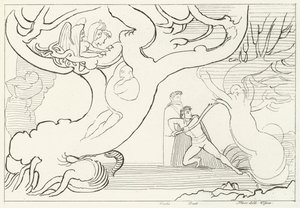 Bosque de las Harpías, Infierno, Canto 13 (grabado) de John (after) Flaxman