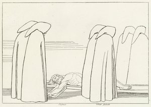 Hipócritas, Infierno, Canto 23 (grabado) de John (after) Flaxman