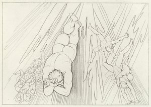 Lucifer, Purgatorio, Canto 12 (grabado) de John (after) Flaxman