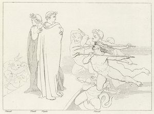 El puente, Infierno, Canto 21 de John (after) Flaxman