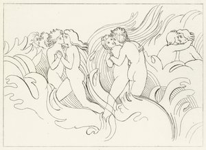 El destino ardiente, Purgatorio, Canto 26 (grabado) de John (after) Flaxman