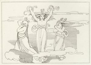 Las Furias, Infierno, Canto 9 (grabado) de John (after) Flaxman
