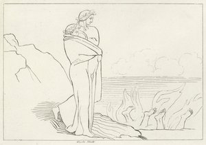 El Golfo de la Simonia, Infierno, Canto 19 de John (after) Flaxman